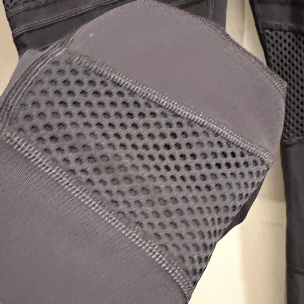 lululemon athletica Dark Gray Leggings with Mesh Accents